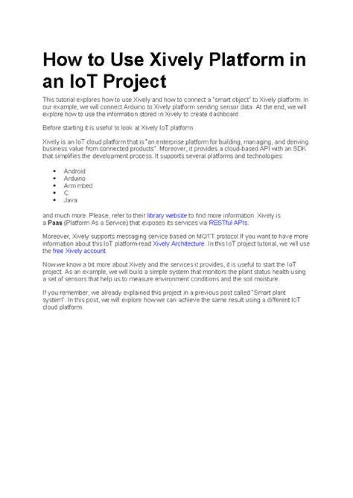 Xively Data Stream - How To Discuss