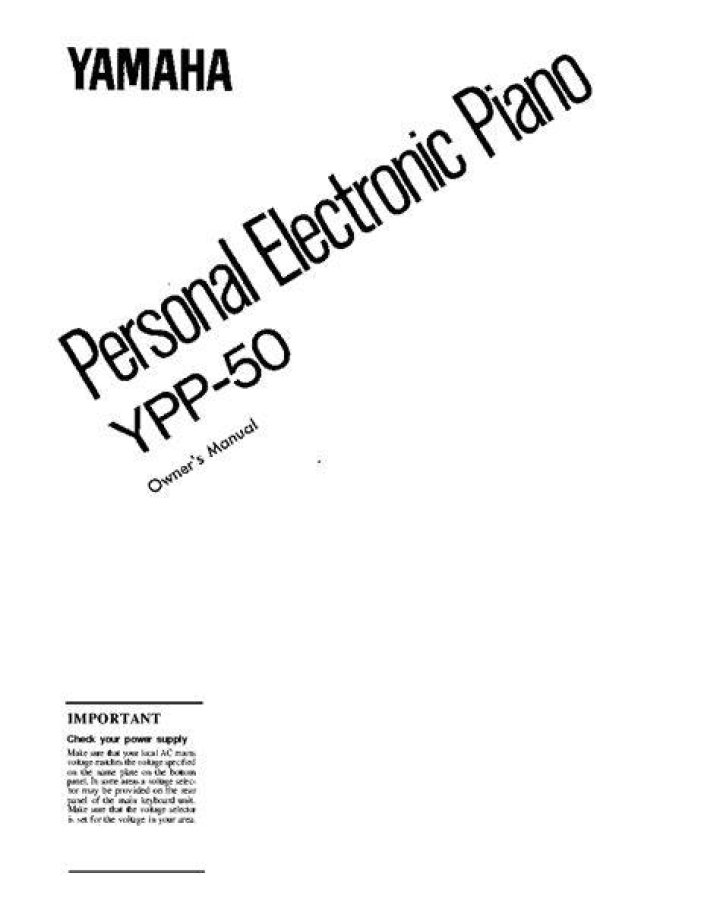 Yamaha Ypp 50 - How To Discuss